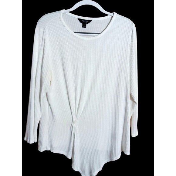 Simply Vera Vera Wang Pleat Drape Top Size L - Picture 1 of 3